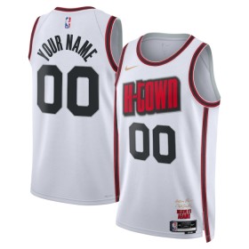 Houston Rockets Custom Nike 2024-25 City Edition Valkoinen Miesten Pelipaidat Swingman
